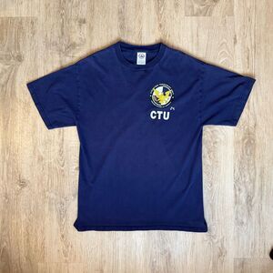 Delta CTU Graphic T-Shirt Counter Terrorist Unit Navy Blue XL 24 TV Show Prop